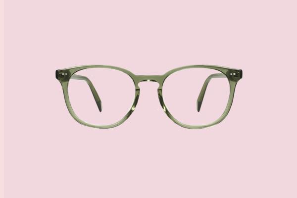 A pair of glasses with clear lenses